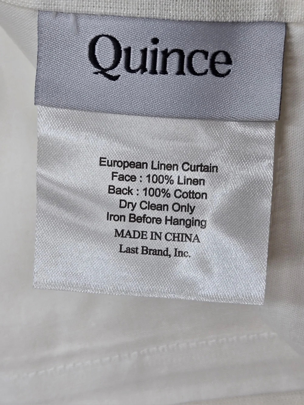 NWT QUINCE Set Of 2 48x96 European Linen Curtains Cream 0425